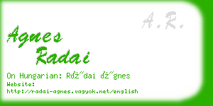 agnes radai business card